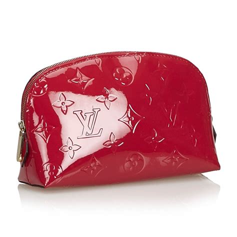 louis vuitton cosmetic pouch red